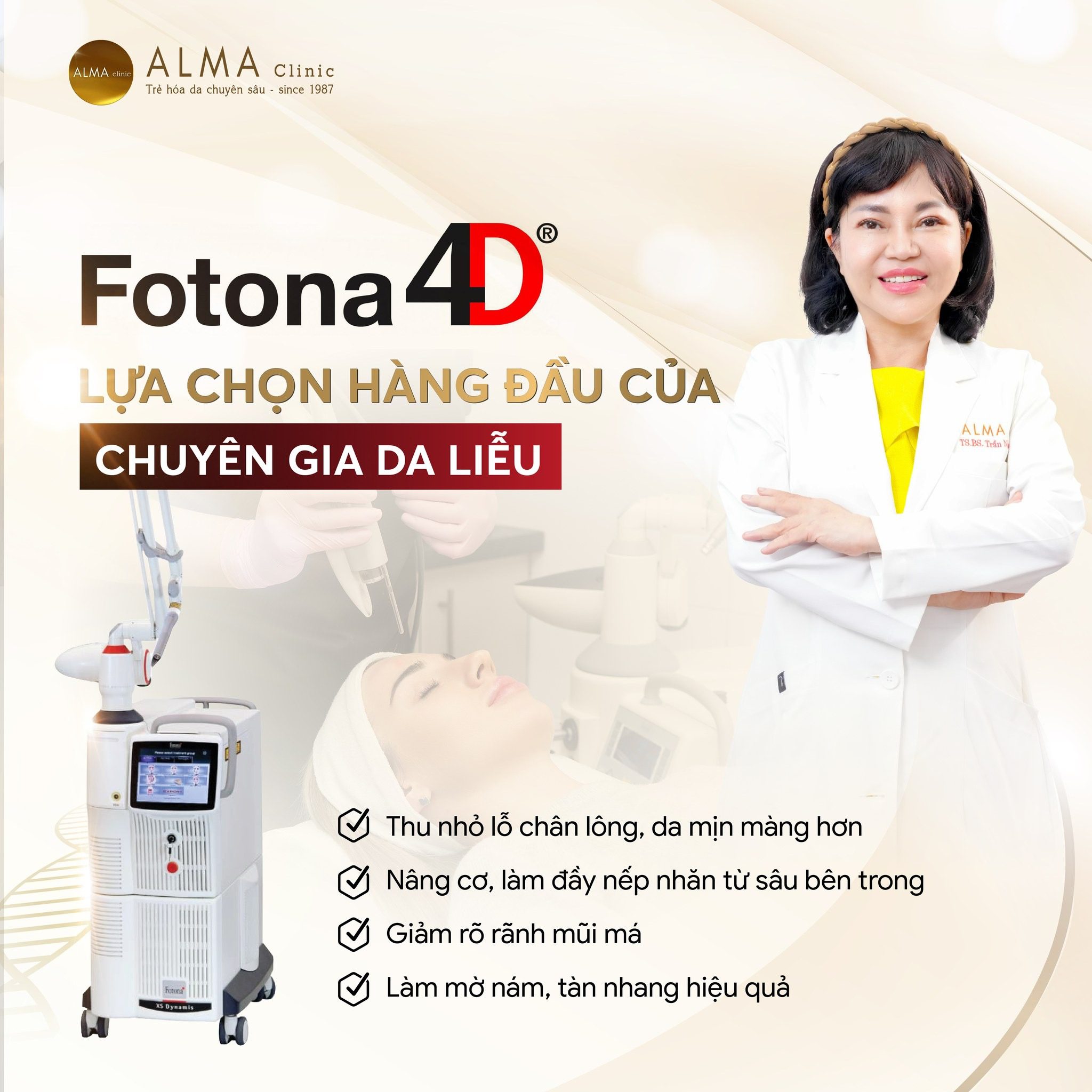 Fotona 4D - Lựa chọn hàng đầu của chuyên gia da liễu