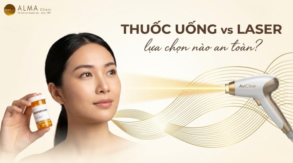 so sanh aviclear va isotretinoin alma clinic So sánh điều trị mụn bằng aviclear vs. isotretinoin: thuốc uống Isotretinoin và Laser AviClear 1726nm - giải pháp bác sĩ Alma Clinic