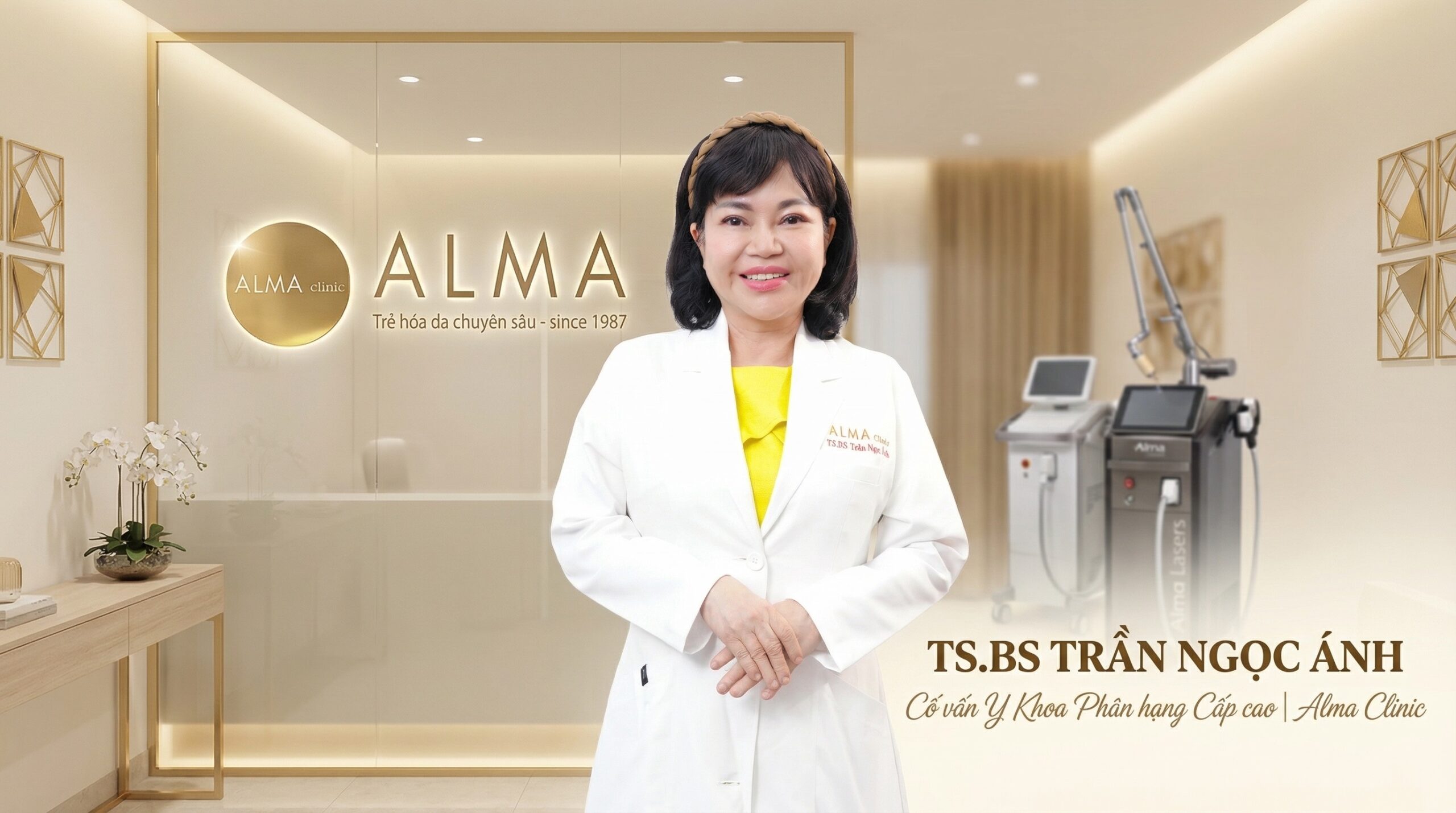 Chân dung TS.BS Trần Ngọc Ánh - Chuyên gia nội tiết da liễu và cố vấn Y khoa cấp cao tại Alma Clinic