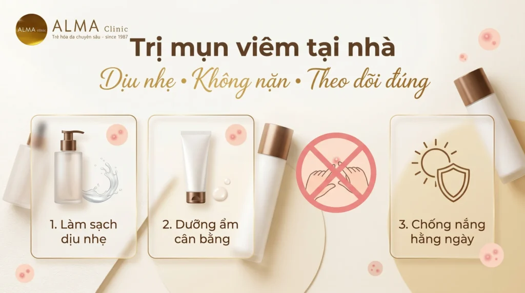 cach tri mun viem tai nha Cách trị mụn viêm tại nhà an toàn