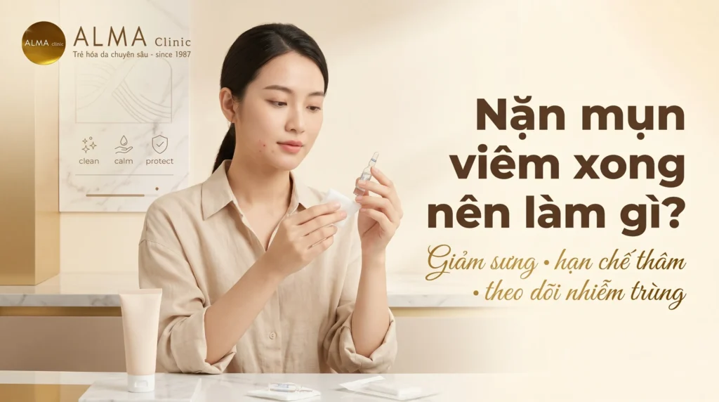 nan mun viem xong nen lam gi Nặn mụn viêm xong nên làm gì để giảm sưng và thâm