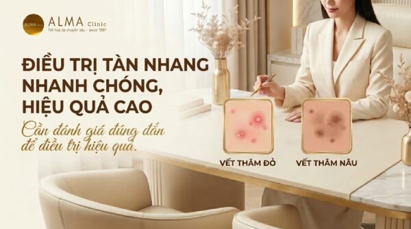 Phân biệt thâm đỏ và thâm nâu sau nặn mụn