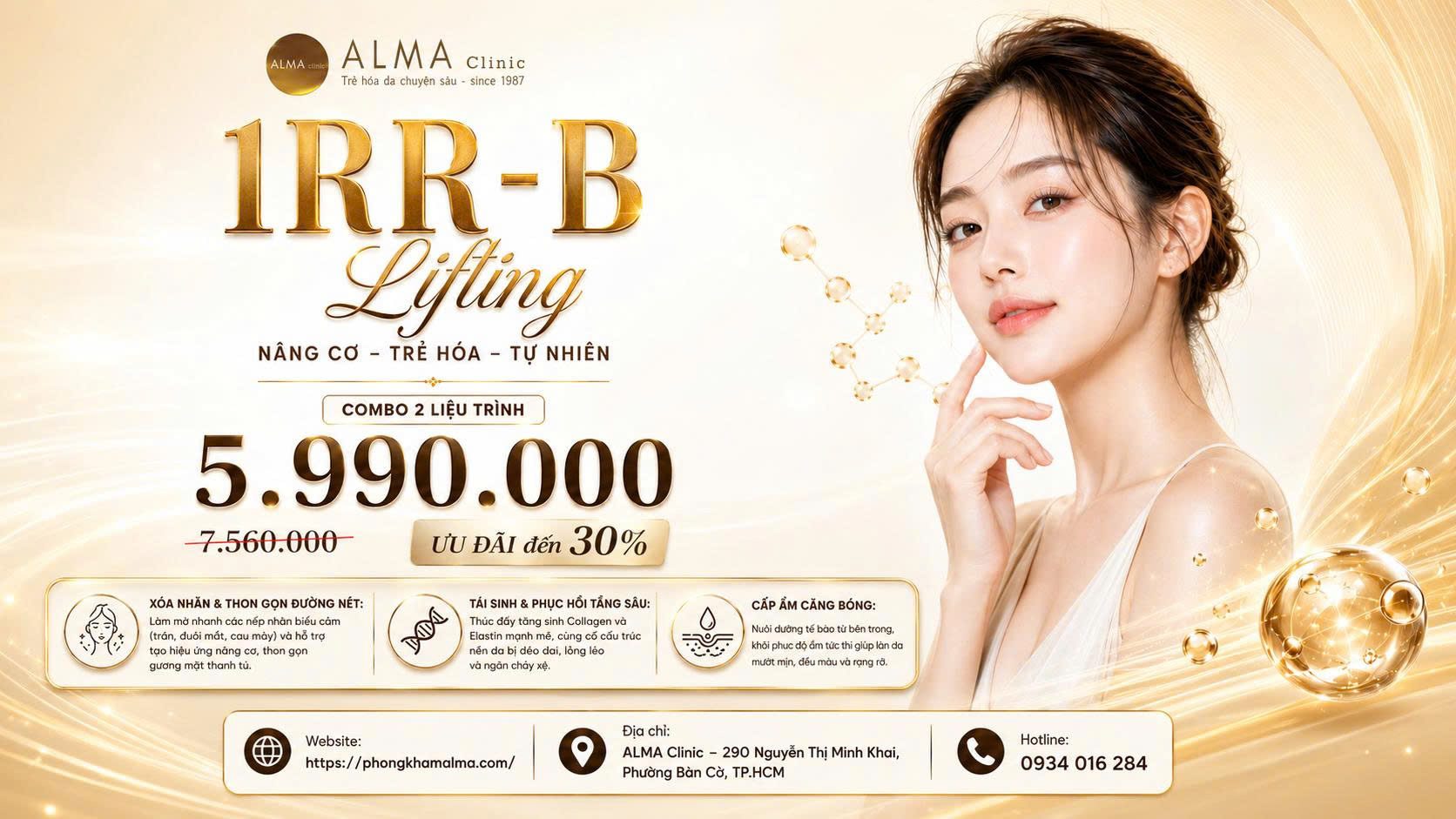 Phòng khám da liễu ALMA CLINIC 1RR B Lifting nang co tre hoa tu nhien alma clinic