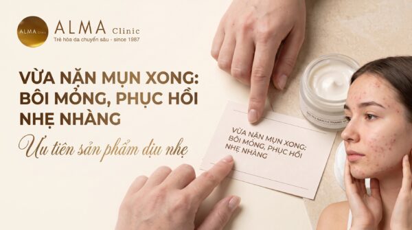 Sản phẩm phục hồi dịu nhẹ sau nặn mụn