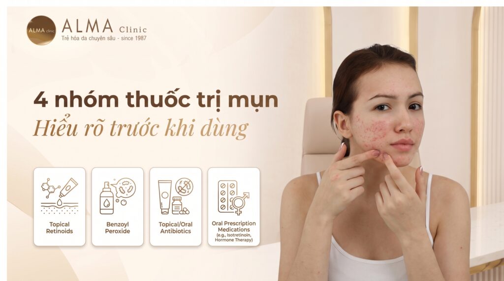 cac nhom thuoc tri mun bac si can nhac 1 4 nhóm thuốc trị mụn thường được bác sĩ cân nhắc
