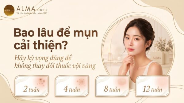 Mốc thời gian cải thiện khi điều trị mụn